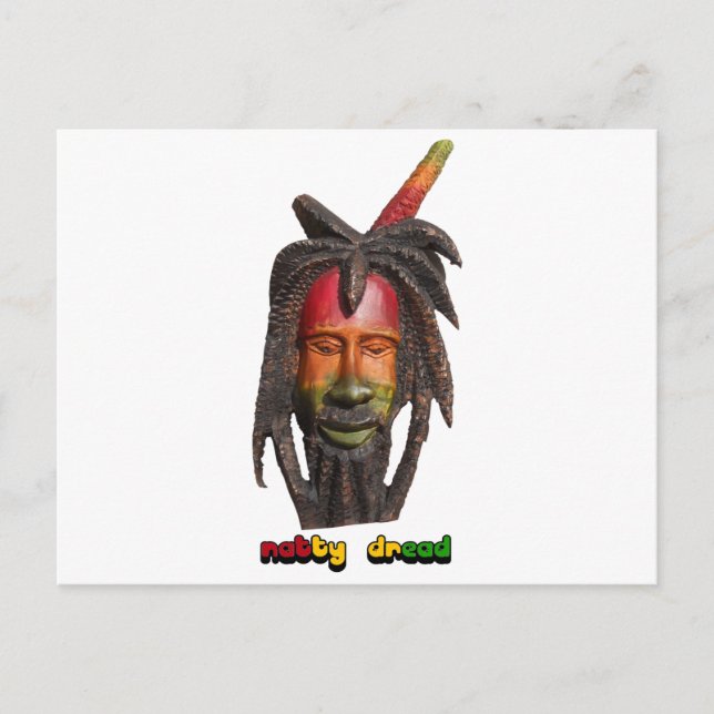 Postal Natty Dread Rastaman Con Candados (Anverso)
