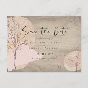 Postal Natural Earth Hojas de Bosque Rústico