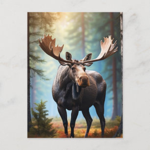 Postal *~* Naturaleza AP49 Cabeza MOOSE Cabeza volteada C