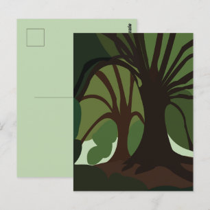 Postal Naturaleza botánica de los árboles