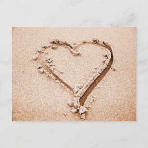 Postal Naturaleza   Corazón en arena