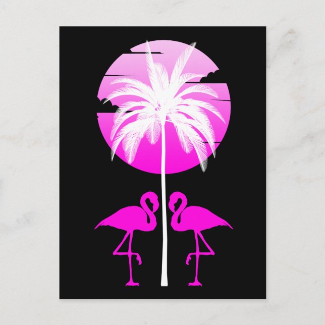 Postal Naturaleza de Flamenco Rosa (Anverso)