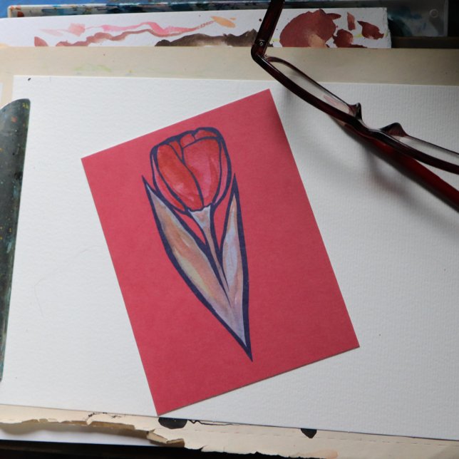 Postal Naturaleza de la Primavera de los Tulipanes Rojos (Subido por el creador)