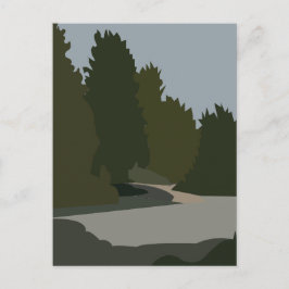 Postal Naturaleza de los árboles de la Creek Forestal