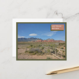 Postal Naturaleza del cañón de rock rojo Las Vegas Nevada