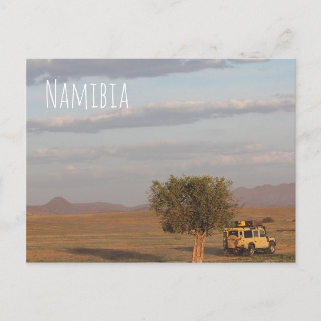 Postal Naturaleza del paisaje automovilístico 4x4 de Nami (Anverso)