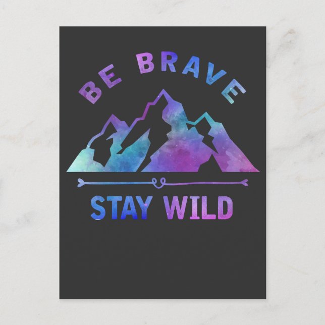 Postal Naturaleza del senderismo de montaña en los campam (Anverso)