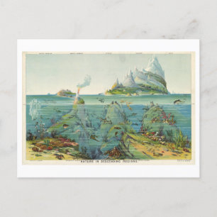 Postal "Naturaleza en las regiones en declive" Ilustracio