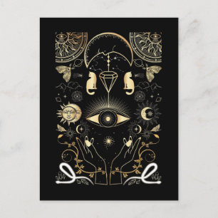 Postal Naturaleza espiritual Astrología de la luna Gato d