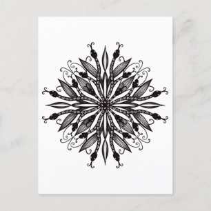 Postal Naturaleza gótico Amor Negro Y Blanco
