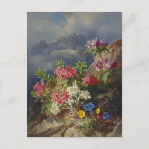 Postal Naturaleza muerta con flores alpinas de Andreas La
