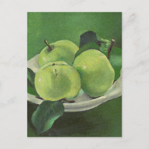 Postal Naturaleza muerta con manzanas de Mikulas Galanda