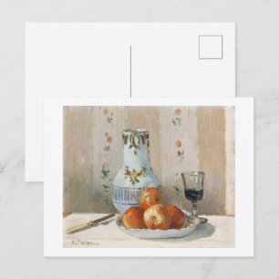 Postal Naturaleza muerta con manzanas y jarra (1872) 