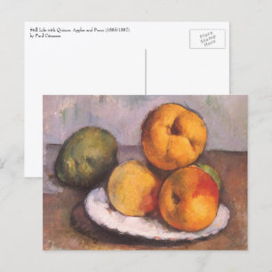 Postal Naturaleza Muerta con Membrillos, Manzanas, Peras