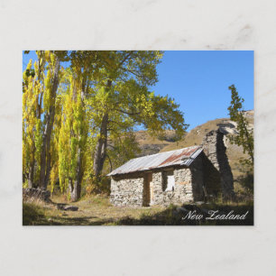 Postal Naturaleza otoñal, Hut, Campo, Nueva Zelanda