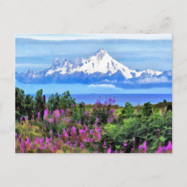 Postal Naturaleza surrealista de Alaskan (Anverso)