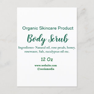 Postal Naturaleza verde orgánica exfoliación corporal man