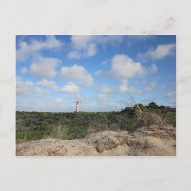 Postal Naturbild mit einem kleinen Leuchtturm (Anverso)