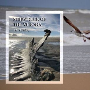 Postal naufragio de Verona Spiekeroog Island, Frisia Orie