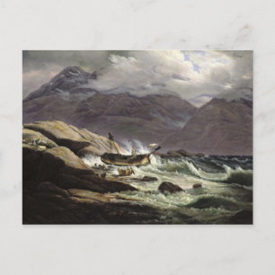Postal Naufragio en la costa noruega, 1831