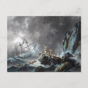 Postal Naufragio en tormenta 1872