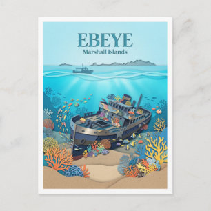 Postal Naufragios de la Segunda Guerra Mundial en Ebeye I