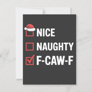Postal Naughty F-Caw-F Funny Santa Naughty