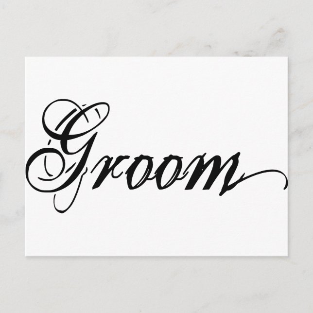 Postal Naughy Grunge Script - Groom Black (Anverso)