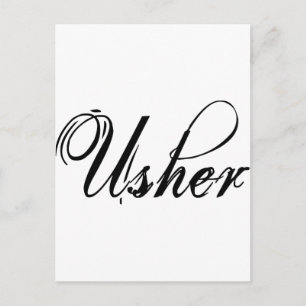 Postal Naughy Grunge Script - Negro Usher