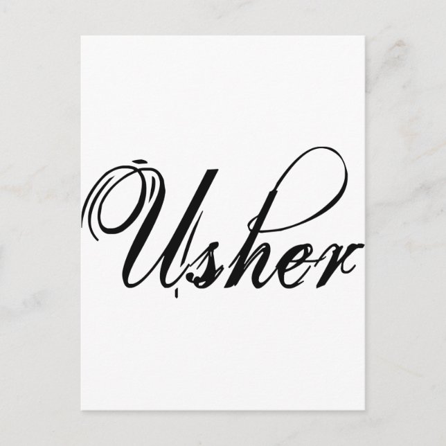 Postal Naughy Grunge Script - Negro Usher (Anverso)