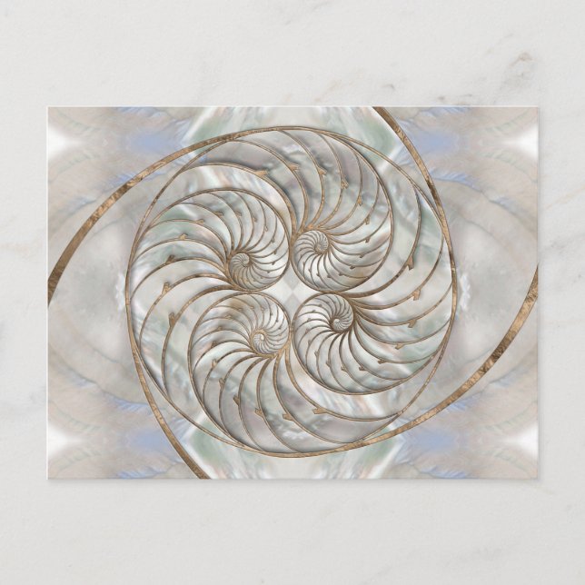 Postal Nautilus Shell - Mother of Pearl and gold (Anverso)