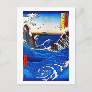 Postal Navaro Rapids, Bella Artes japonés de Hiroshige
