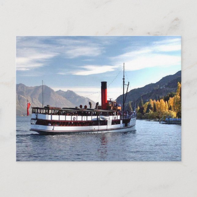 Postal Nave de vapor de TSS Earnslaw 1912 (Anverso)