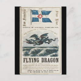 Postal Nave de vela Flying Dragon Clipper 1858