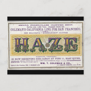 Postal Nave de vela Haze Clipper 1900