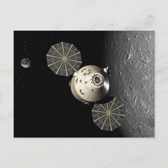 Postal Nave espacial Orion en órbita lunar (Anverso)