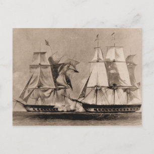 Postal Nave estadounidense en acción 1798