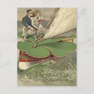 Postal Navegación de los pares del velero del trébol