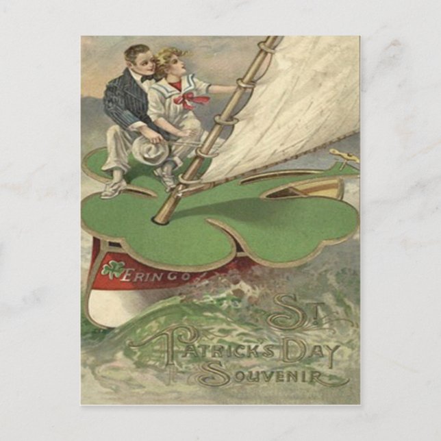 Postal Navegación de los pares del velero del trébol (Anverso)