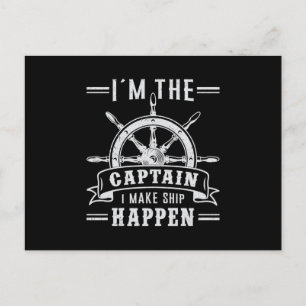 Postal Navegación en barco capitán Sailor Sea Gift Idea