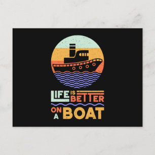 Postal Navegación en barco capitán Sea Sailor Gift Idea