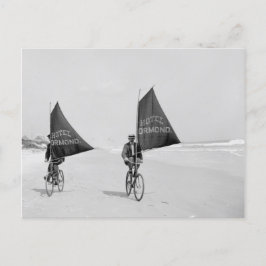 Postal Navegación En Bicicleta En La Playa