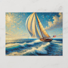 Postal Navegación en velero por el lago Michigan