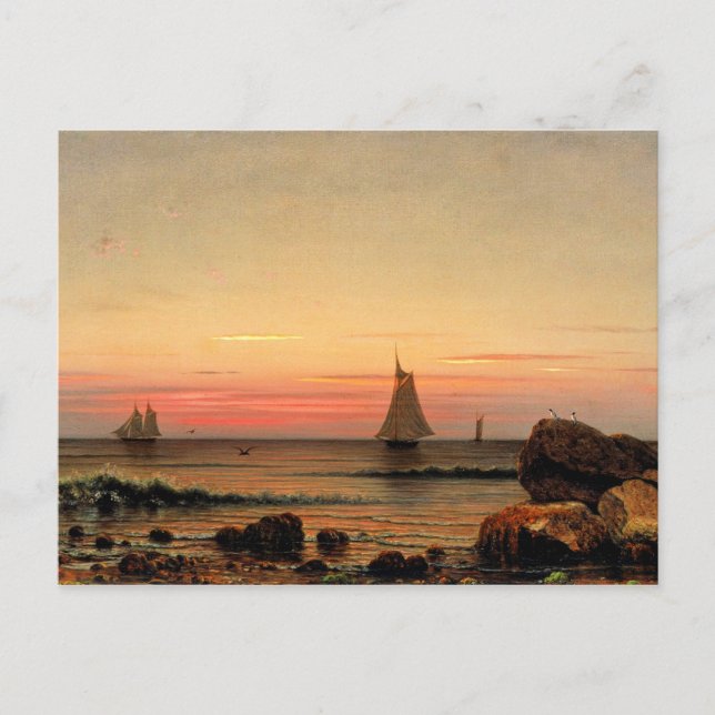 Postal Navegación fuera de la costa, famosa pintura de ar (Anverso)