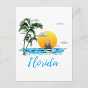 Postal Navegación por el Océano Florida Sunset