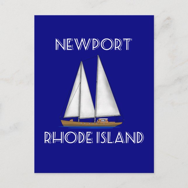 Postal Navegación por la isla Rhode de Newport (Anverso)