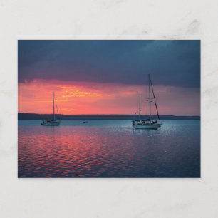 Postal Navegando hacia la puesta del sol   Cienfuego, Cub