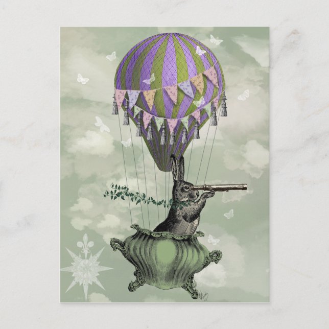 Postal Navegando por el conejo (Anverso)