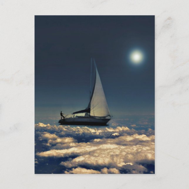 Postal Navegando por las nubes rugosas, el conjunto de su (Anverso)
