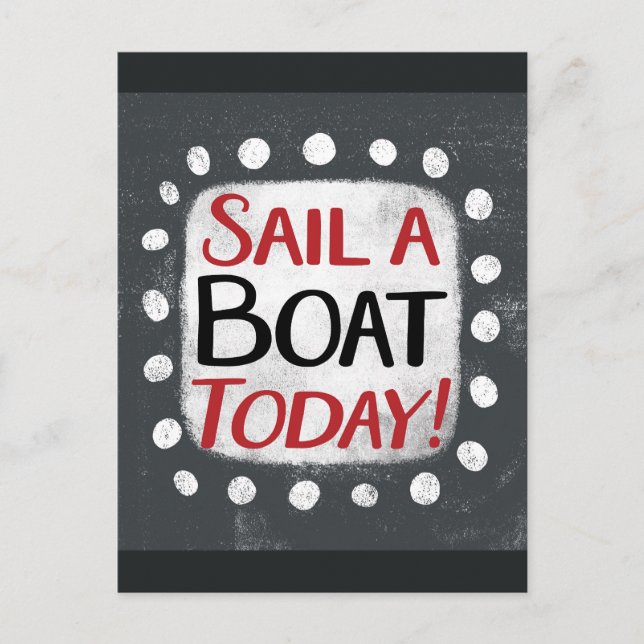 Postal Navegar En Barco Hoy Postcard (Anverso)